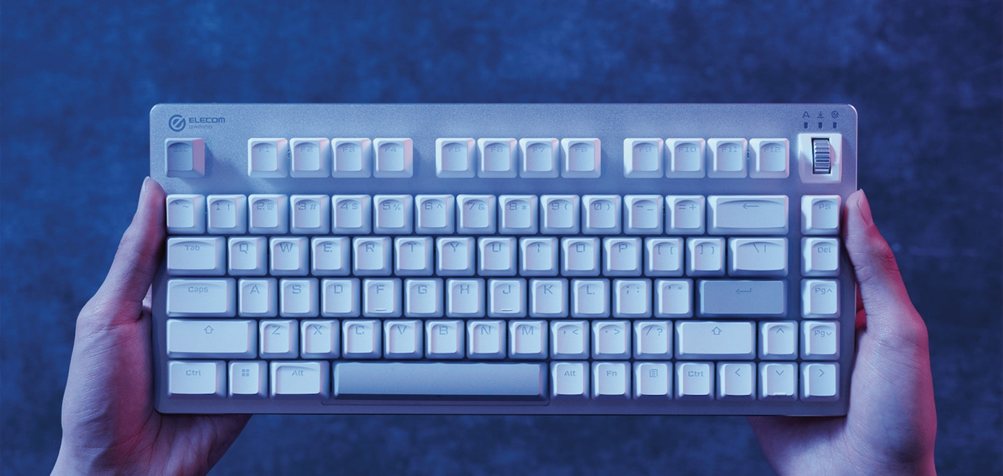 The TK-VK720A Rapid Trigger Silent Gaming Keyboard in White