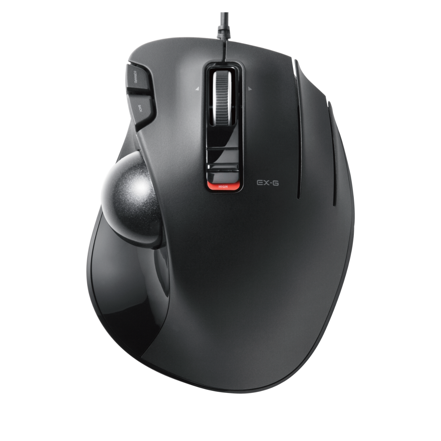 front view | ergonomic trackball mouse with 6 customizable buttons and adjustable DPI