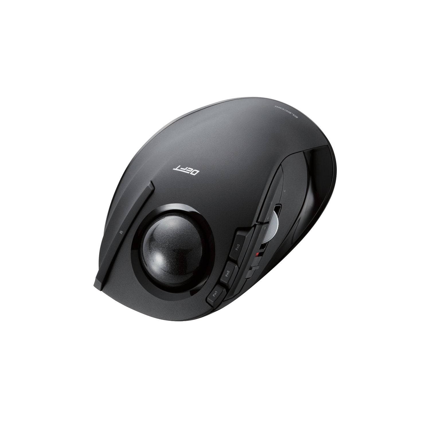 Black Deft Trackball Wireless Black Ball Angle | Elecom Wireless Trackball mouse