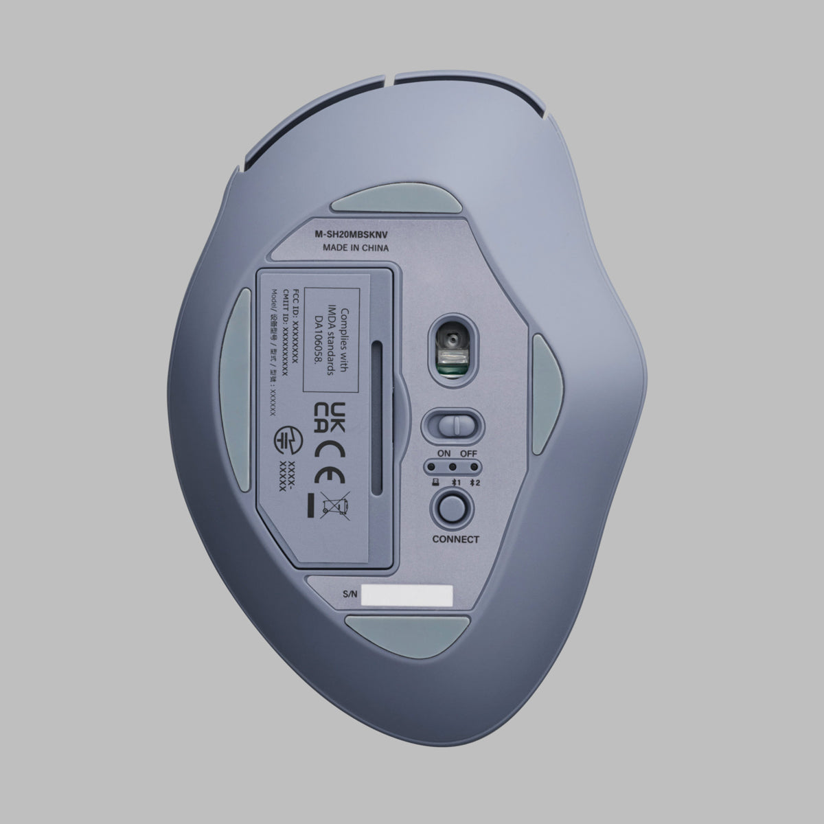 SHELLPHA 5 Button Multi-Connection Mouse with USB or Bluetooth Connectivity