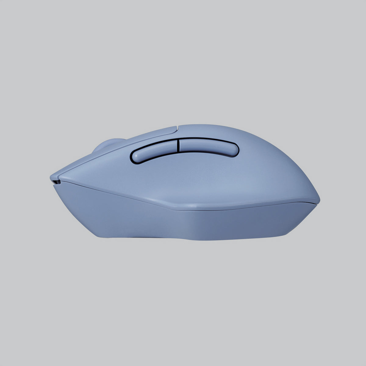 blue side view 7 button shellpha mouse with 3 form connectivity
