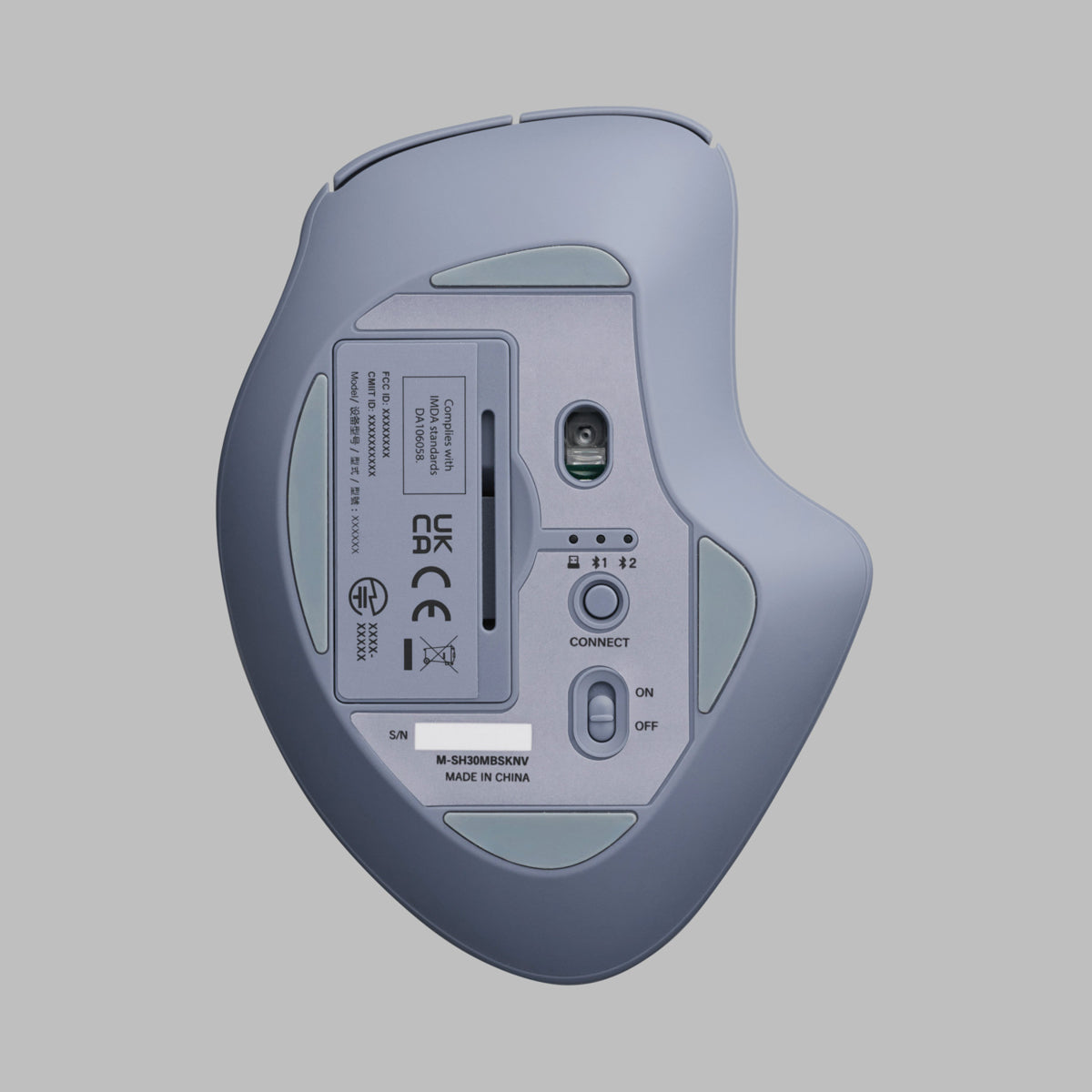 SHELLPHA 7 Button Multi-Connection Mouse with USB or Bluetooth Connectivity