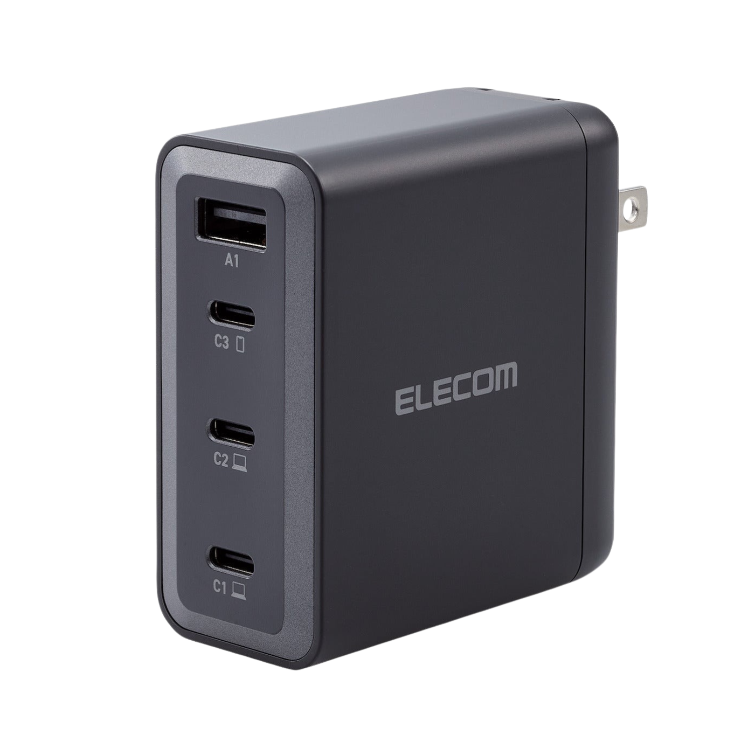 wall charger with 4 USB outlets for charging up to 4 devices at once - 3 usb c and one usb a - macbook pro charger