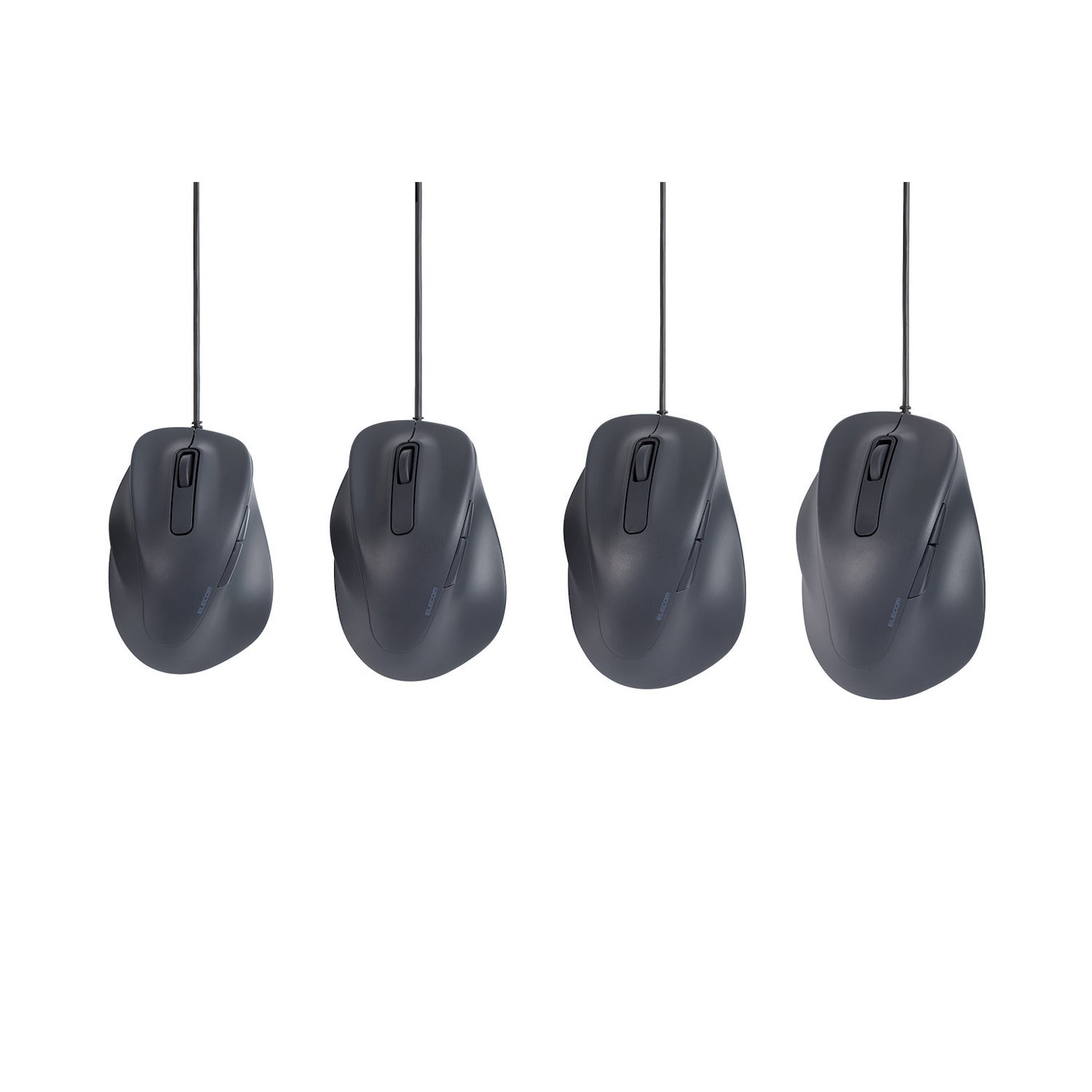 multiple sized right and left handed ergonomic computer mice
