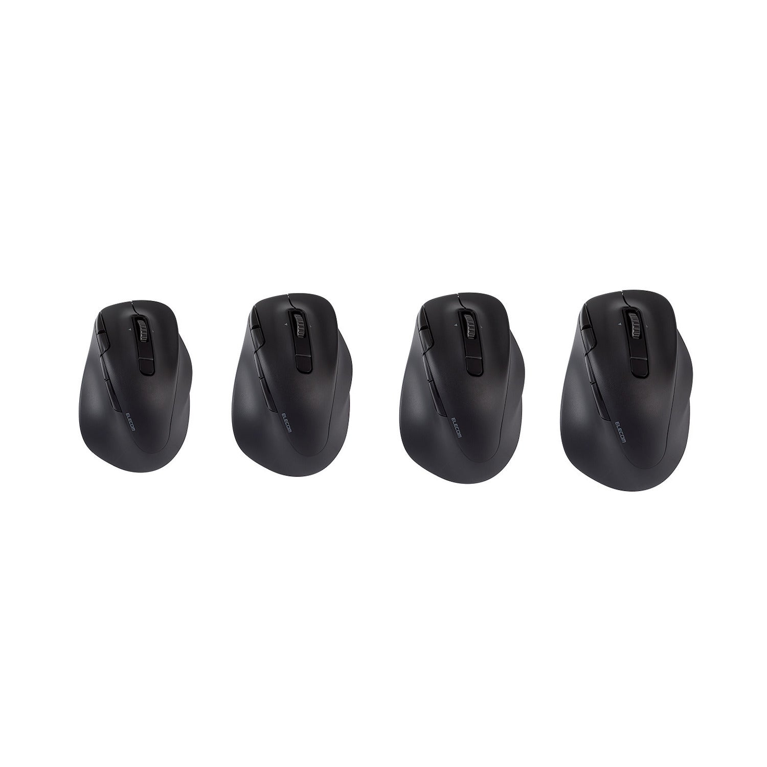 black ergonomic mouse with custom sizing for small to big hands