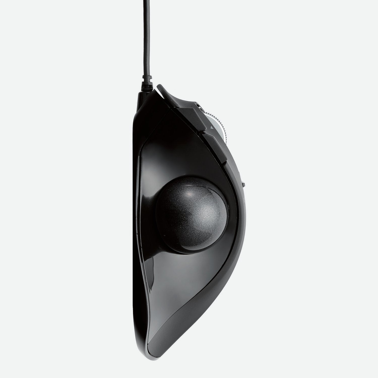 black ergonomic mouse with black trackball feature | wired and wireless mouse for desktop