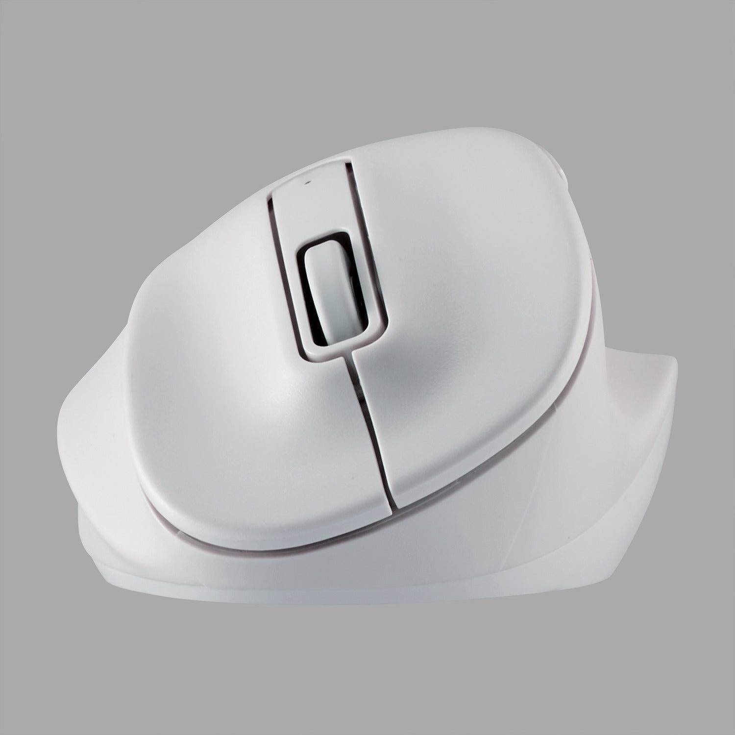 front view | white ergonomic wireless mouse