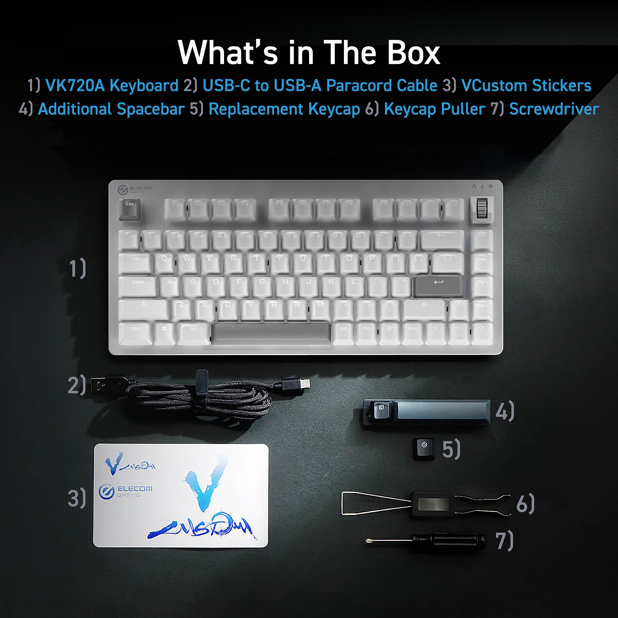 TK-VK720A Rapid Trigger Silent Gaming Keyboard