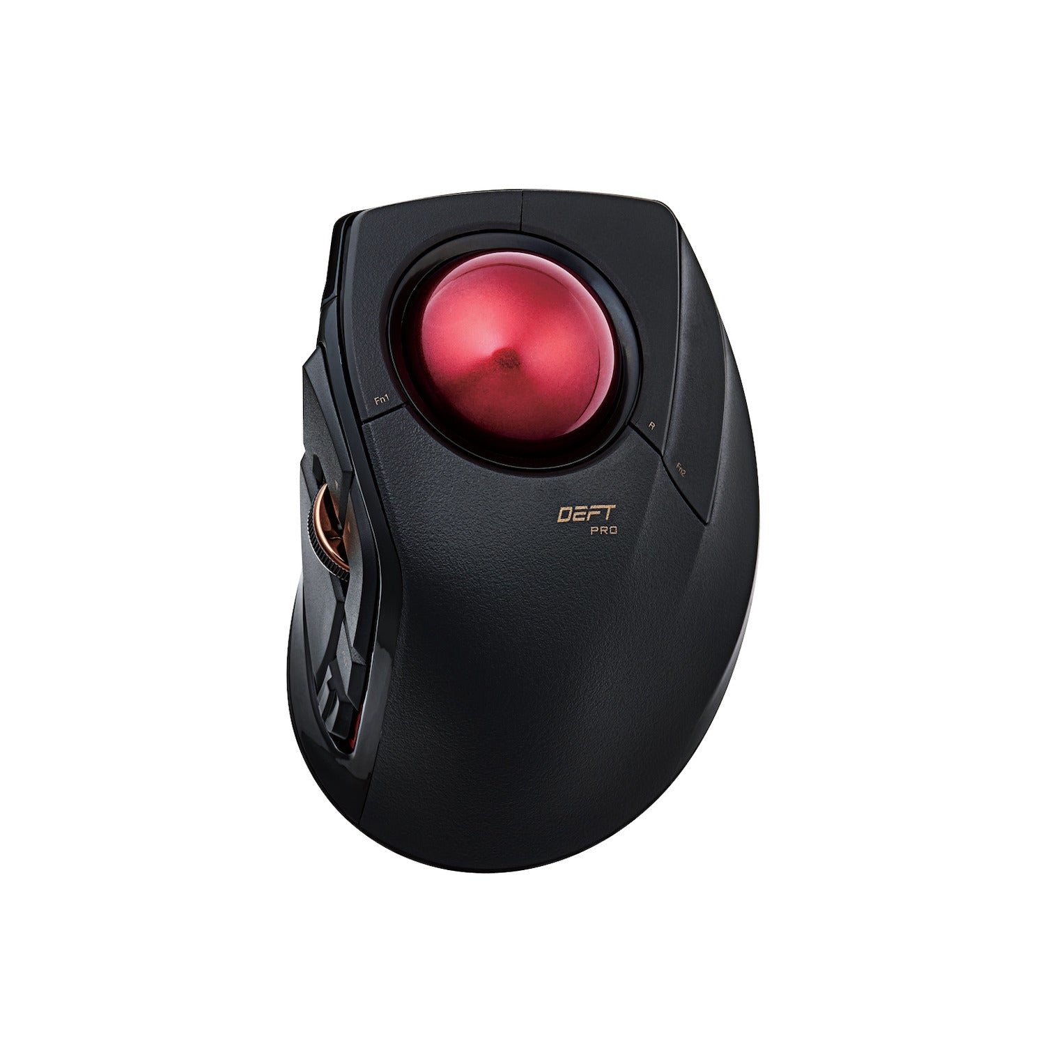 Black Deft Pro Trackball Red Ball | Wireless Wired Trackball Mouse