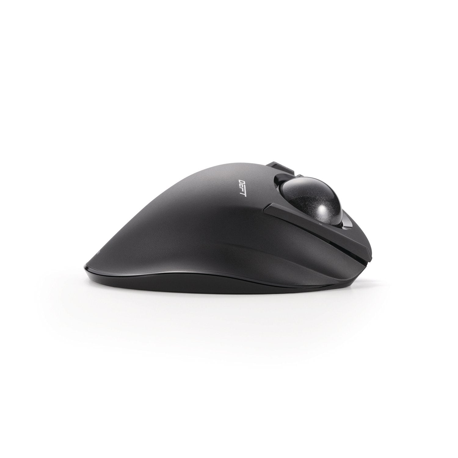 Black Deft Trackball Wireless Black Ball Right Side Angle | Elecom Wireless Trackball mouse