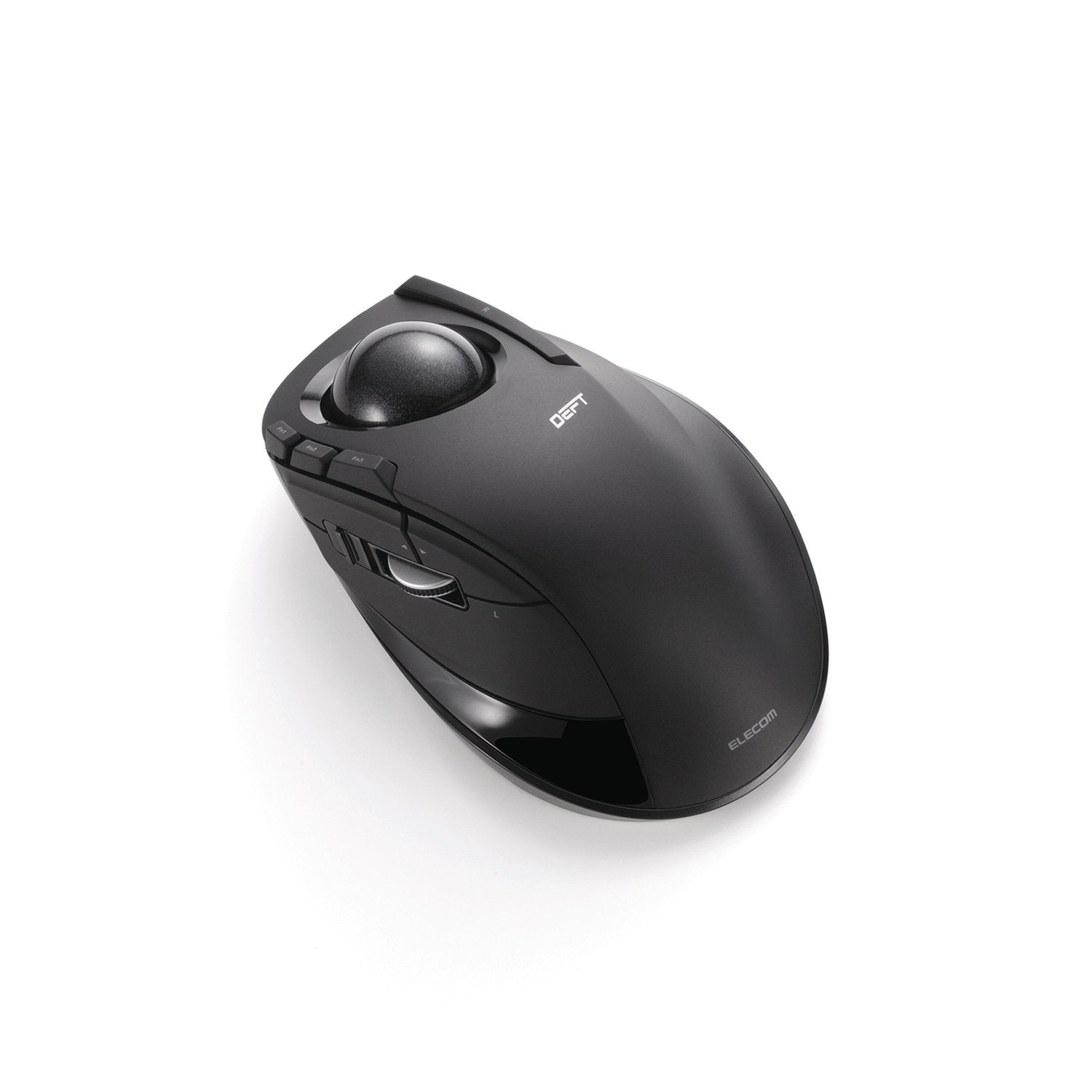 Black Deft Trackball Wireless Black Ball Scroll Buttons Angle | Elecom Wireless Trackball mouse