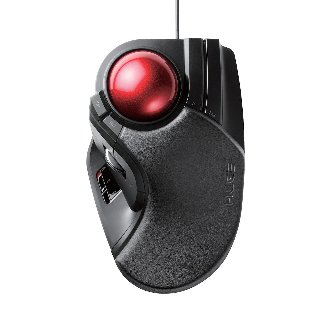 Black Huge Wired Trackball Mouse Red Ball | Wired Elecom Huge Trackball Mouse