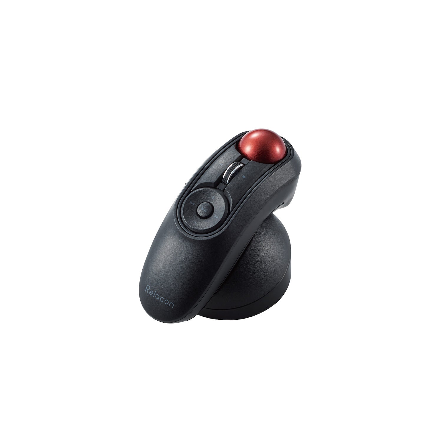 Black Relacon Handheld Trackball Red Ball Bluetooth | Elecom Handheld Bluetooth Trackball mouse