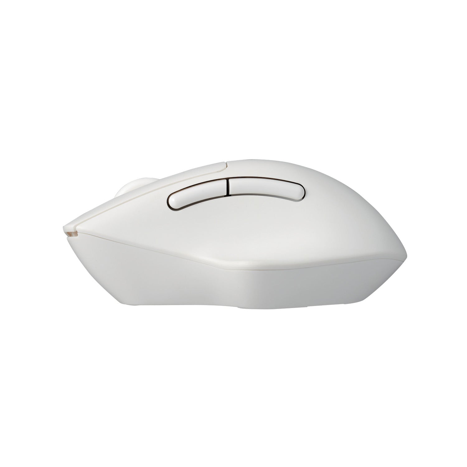 White SH30 Ergonomic Mouse Bluetooth side view white background | Elecom Ergonomic Bluetooth Mouse