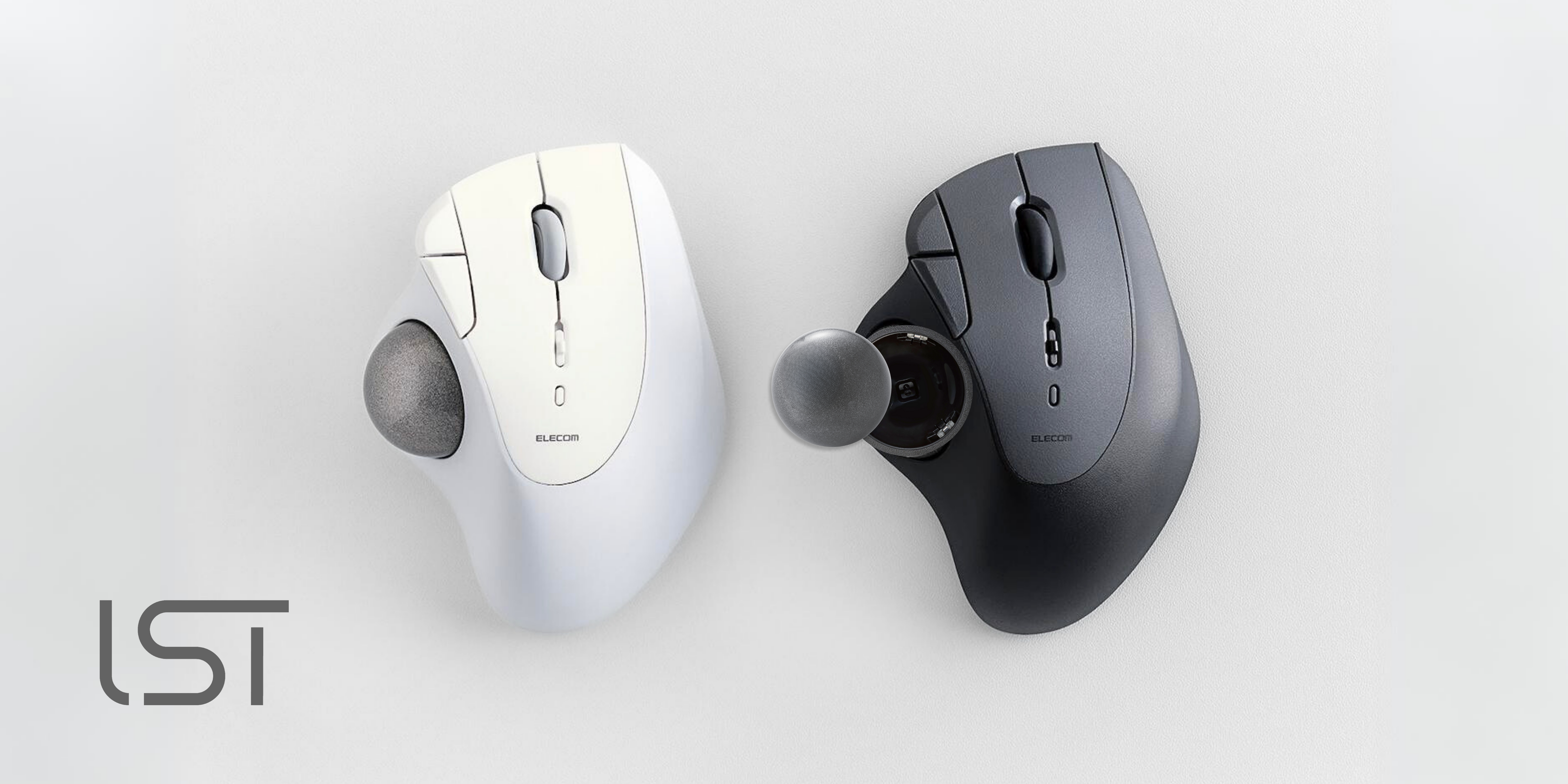 IST Trackball mouse by ELECOM USA | available in black or white | innovative trackball mouse for 2025