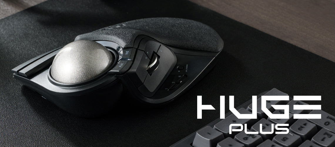 ELECOM　トラックボール　HUGE plus HUGE Plus Multi-Connection Ergonomic Trackball Mouse