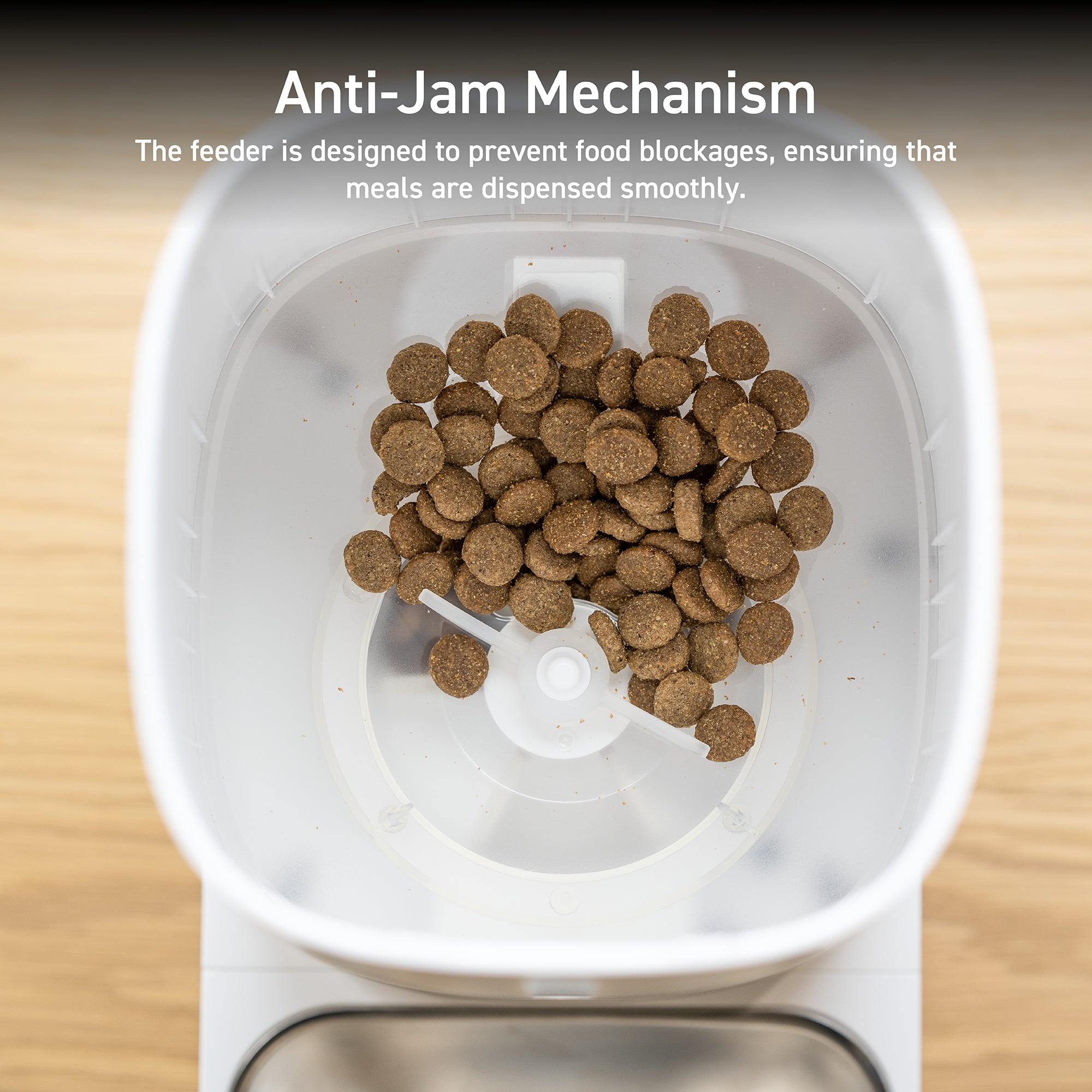 anti-jam automatic two pet kibble feeder | pet hacks for meal time