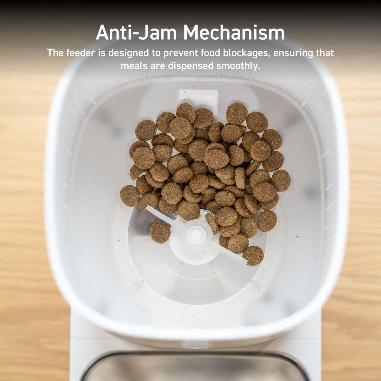 anti-jam automatic two pet kibble feeder | pet hacks for meal time